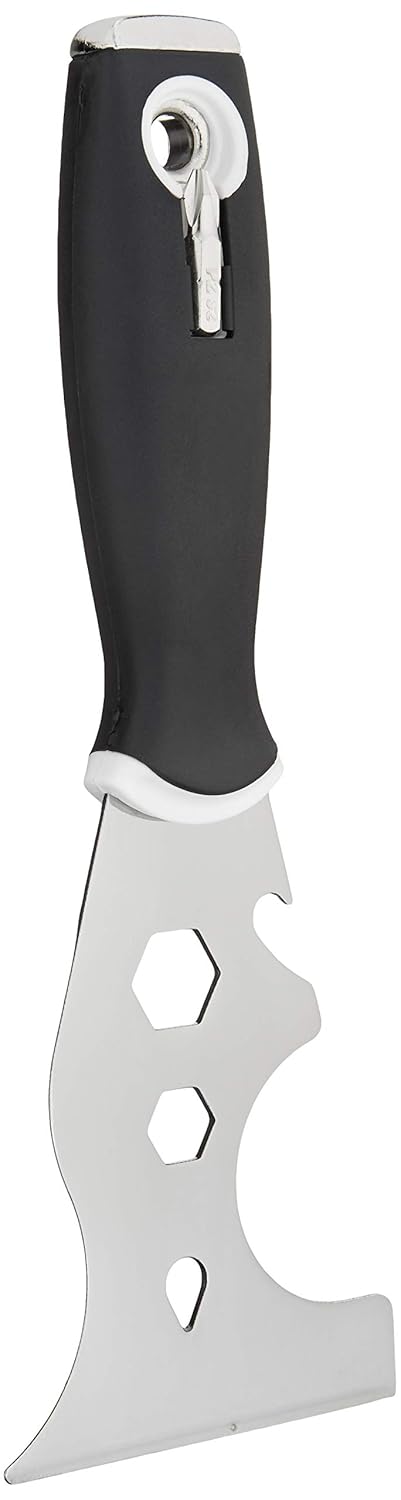 Amazon Basics 14-in-1 Versatile Soft Grip Painters Tool with Straight Scraper, Curved Scraper, Hammer End, Nail Puller - Image 3