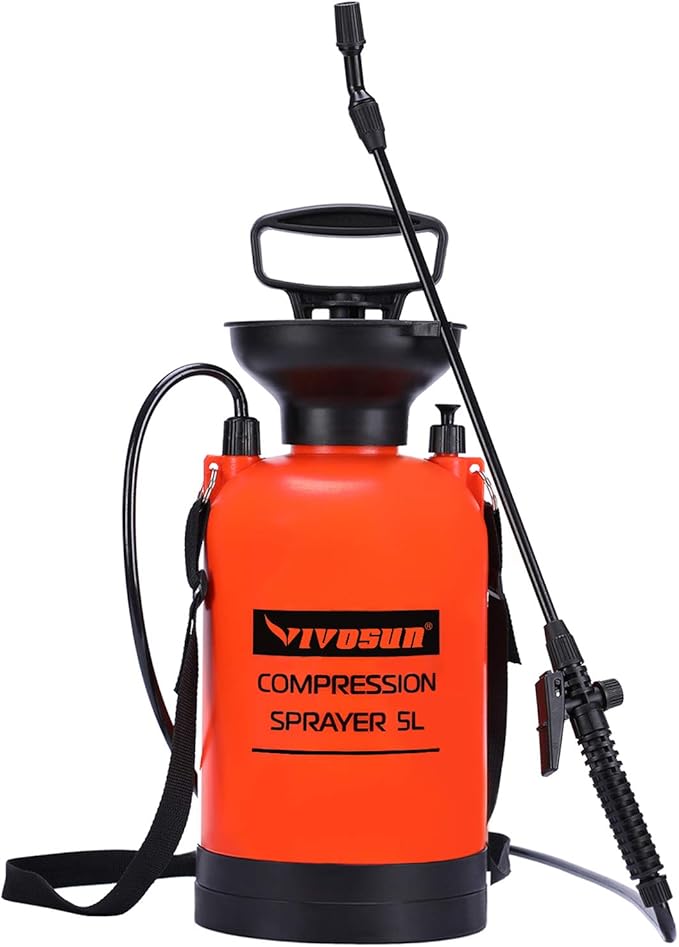 VIVOSUN 1.3 Gallon Lawn and Garden Pump Pressure Sprayer with Pressure