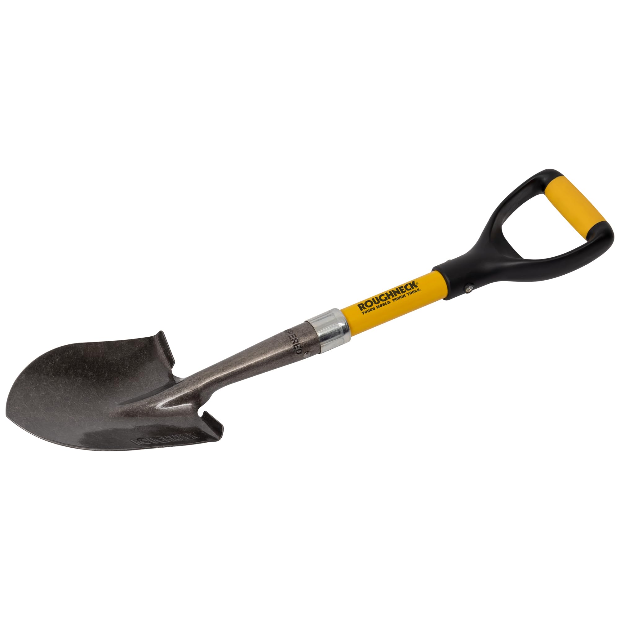 Roughneck Micro Shovel, Heavy-Duty Round Blade, Short Shaft for Small, Compact Spaces, to Shovel Material Out of Bulk Bags - 690mm (27")