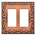 Franklin Brass W35077-CPS-C Classic Lace Double Decorator Wall Plate/Switch Plate/Cover, Sponged Copper