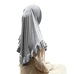 Women Muslim Hijab Scarf Floral Lace Head Wrap