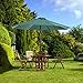 UHINOOS 9FT Patio Umbrella, Outdoor Umbrella with Crank and 8 Ribs, Polyester Aluminum Alloy Pole Tilt Button Outside Table Umbrella, Fade Resistant Water Proof Patio Table Umbrella (Green)