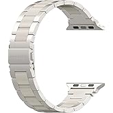 Wearlizer Starlight Resin Compatible with Apple Watch Bands 38/40/41/42mm Womens, Wristbands Gold Stainless Steel Replacement Classic Strap Bracelet iWatch Series 11 10 9 8 7 6 5 4 3 SE/Ultra 3 2 1