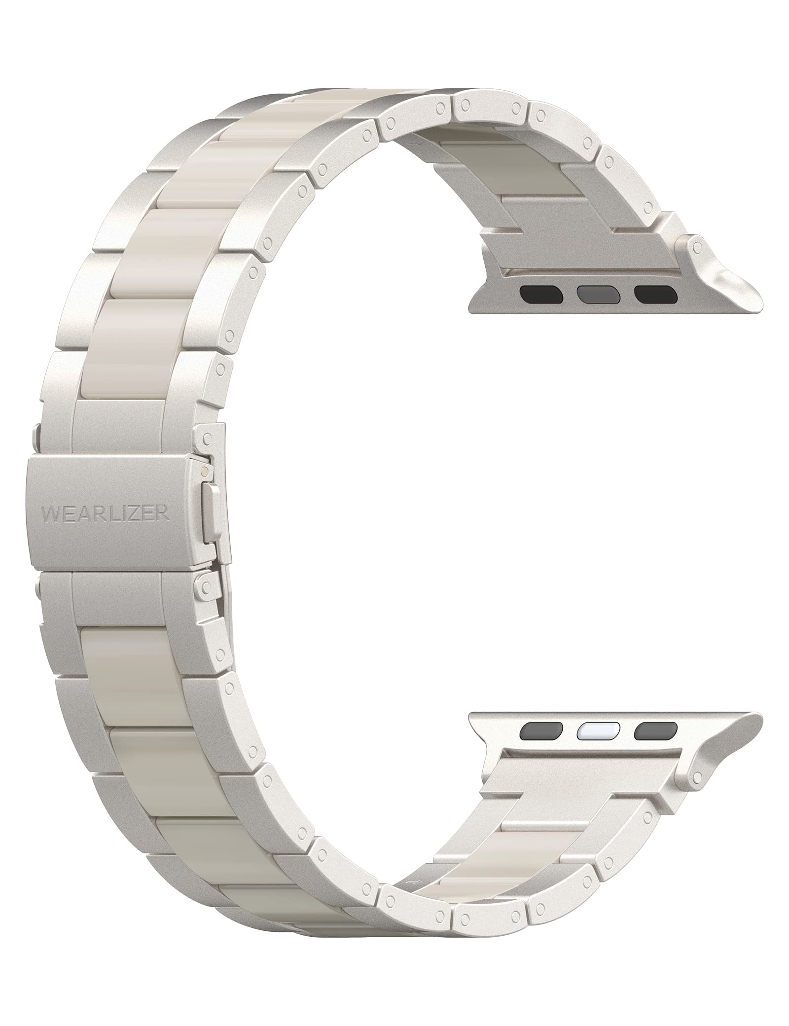 Wearlizer Starlight Resin Compatible with Apple Watch Bands 38mm 40mm 41mm Womens Mens, Wristbands Gold Stainless Steel Replacement Classic Strap Bracelet iWatch Ultra/SE/10/9/8/7/6/5/4/3/2/1