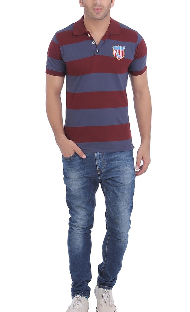 american crew men's cotton blend polo t-shirt