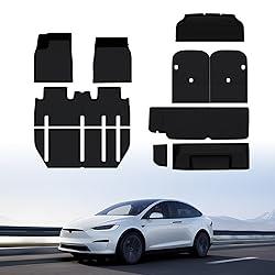 BASENOR 10PCS Tesla Model X Floor Mats 7-Seater All