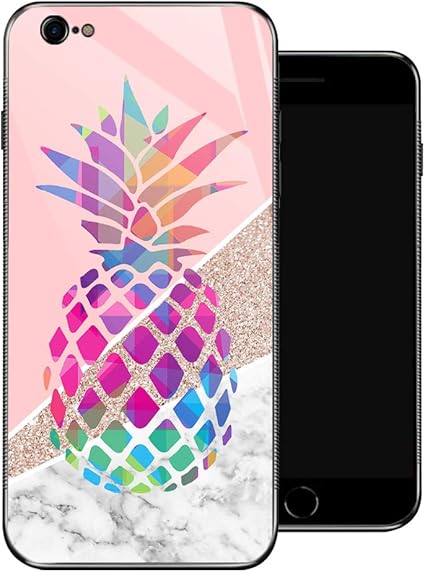 Amazon Iphone 6 Plusケース 星雲パイナップル Iphone 6s Plusケース 女の子用 強化ガラスパターンデザイン バック カバー 衝撃吸収 ソフトtpuバンパーフレームサポートケース Iphone 6 6s Plus用 カラフルなパイナップル Iphone 6 6s ケース カバー 通販