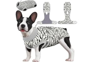 PetWarm Dog Recovery Suit,Dog Surgical Recovery Suit Female and Male,After Surgery Dog Onesie,Anti-Licking Dog Surgery Recovery Suit,Leopard Pattern,Gray,XL