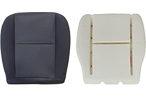 NLQR Front Driver Bottom Replacement Seat Cover & Seat Foam Cushion Compatible with Chevy Silverado Tahoe Suburban Avalanche GMC Sierra Yukon 2007 2008 2009 2010 2011 2012 2013 2014