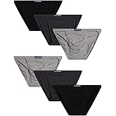 U.S. Polo Assn. Mens Bikini Underwear - 6 Pack Cotton Blend String Classic Stretch Mens Brief with Contour Pouch