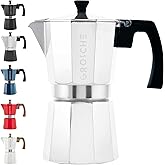 GROSCHE Milano Moka Pot | 6 Espresso Cup - 9.3 oz | Stovetop Espresso Percolator & Coffee Maker – Portable, Ideal for Home an