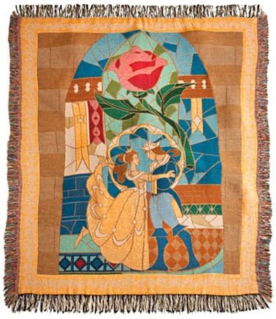 Amazon Com Disney Parks Throw Blanket Beauty And The Beast Enchanted Rose New Sealed Home Kitchen