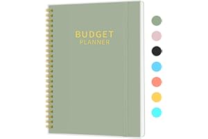 CICPAP Budget Planner - Monthly Budget Book with Expense Tracker Notebook to Manage Your Finances, Undated Finance Planner/Account Book to Take Control of Your Money, monthly budget planner 2024-2025, Green