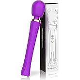 Smmgqeee Rechargeable Personal Wand Massager - Travel - Quiet - Handheld Cordless Massager Relax Body Muscles - Perfect Back Legs Hand Pains and Sports