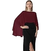 Hotshawl Capelets for women Chiffon Cape Shawls and Wraps for Evening Dress Wedding Capes Cover Up