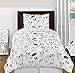 Sweet Jojo Designs 2-Piece Arrow Print Bedroom Decor Window Treatment Panels for Black and White Fox Collection