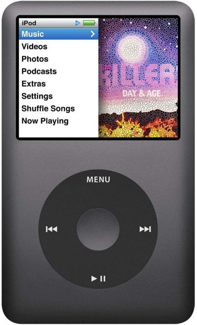 Music Player iPod Classic 7th Generation 160gb Black Packaged in Plain White Box