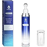 Eye Serum with 8% Caffeine &amp; 8% Retinol Under Eye Cream 0.5 Fl Oz | Hyaluronic Acid Niacinamide &amp; Peptides 360&deg; Cooling Roller for Dark Circles Puffiness Fine Lines &amp; Wrinkles,
