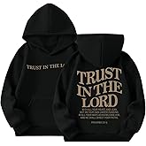Kelxjia Trust In The Lord Graphic Hoodie For Girls Christian Jesus Hoodie Kids Faith Hooded Sweatshirt Preppy Pullover Tops