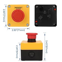 Baomain Red Sign Emergency Stop Switch, 660V