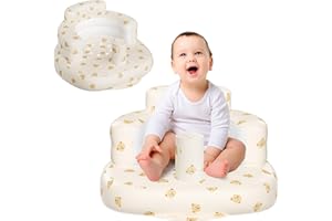 Momsnug Inflatable Baby Seat for Babies 3 Months and Up, Inflatable Baby Chair, Floor Seats for Sitting Up, Baby Seats for Infants, Blow Up Baby Chair with Built in Air Pump