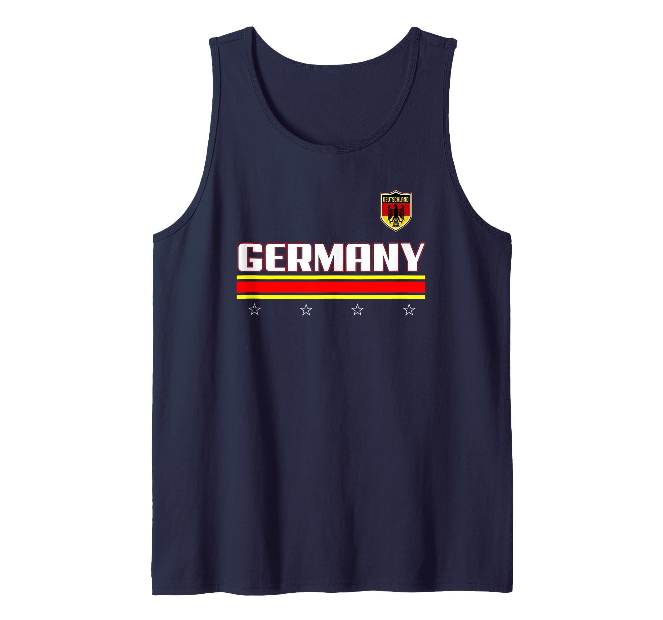 Germany Bold Text Outline Football Pocket Tank Top