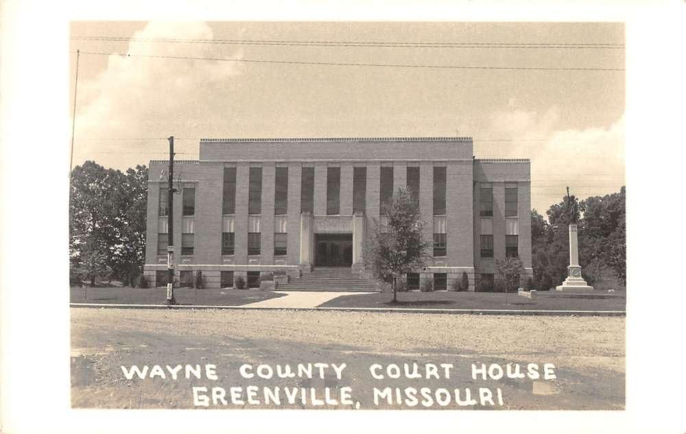 Greenville Missouri Wayne Court House Real Photo Antique Postcard