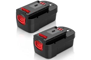 OHYES BAT 2-Pack [Upgraded to 3600mAh] HPB18 Replacement for Black and Decker 18V Battery Compatible with Black and Decker 18 Volt Battery Ni-Mh 244760-00 A1718 FS18FL FSB18 Firestorm Cordless Tools (Black)