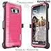 Samsung Galaxy S8 Case, COVRWARE [IRON TANK] + [Screen Protector] Heavy Duty Full-Body Rugged Holster Armor [Brushed Metal Texture] Case [Belt Clip][Kickstand], Pink