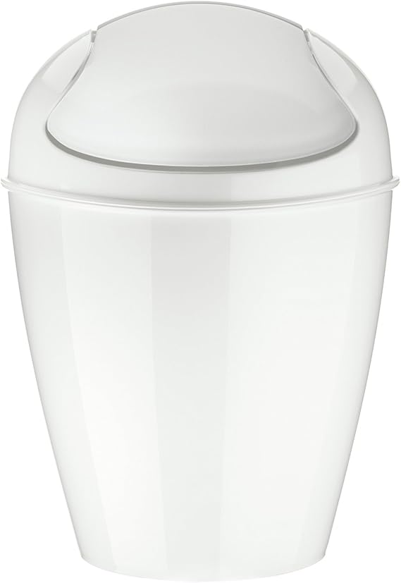 koziol DEL XS extra small SwingTop Wastebasket for Bathroom & Kitchen