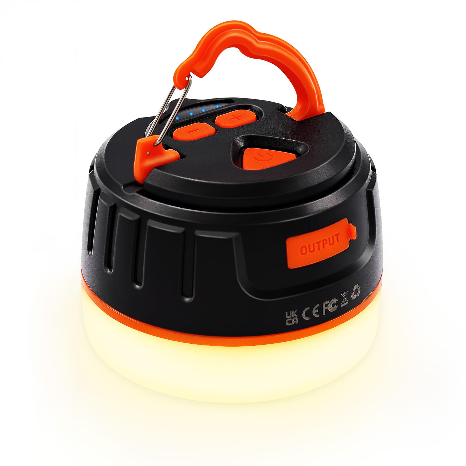 Photo 1 of Yonktoo Rechargeable LED Camping Lantern, 300H Runtime, 6400mAh, IPX5 Waterproof Tent Light for Camping, Hiking, Power Outages, Home, Emergency - Standard Edition,Orange