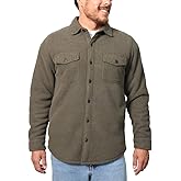 Freedom Foundry Men's Plaid Fleece Jackets Super Plush Sherpa Lined Jacket Shirt