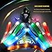 LED Gloves, Half Face Mask - Slepwel Light Up Toys - Finger Lights 5 Colors 6 Modes Flashing skeleton Gloves for Rave Party, EDM Festival, Light Show, Gifts for Men Women