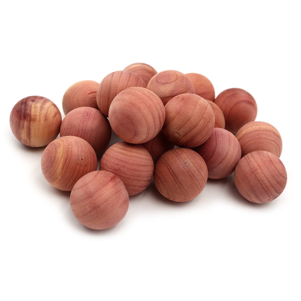 Hsthe Sea 20 Pieces Natural Cedar Balls Aromatic Red Cedar Wooden Balls Anti Moth Freshener Deodoriser for Wardrobes Clothes Storage Drawer Wardrobe Freshener Accessories