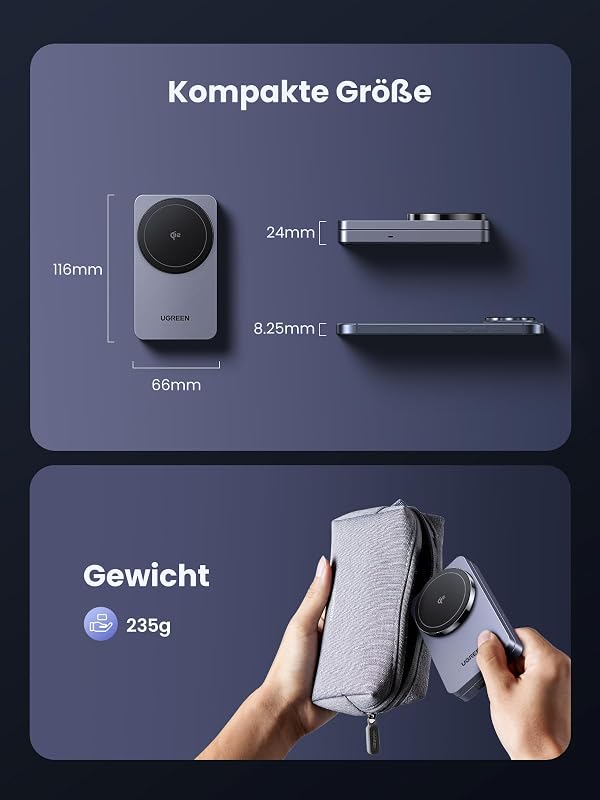 MagFlow Qi2 15W 2-in-1 iPhone Faltbare Ladestation mit Magsafe