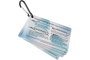 1 Set Fishing Knot Tutorial Knot Guide Cards Including 12 Step by Step Diagrams Practical Design for Outdoor Knots Guide Card