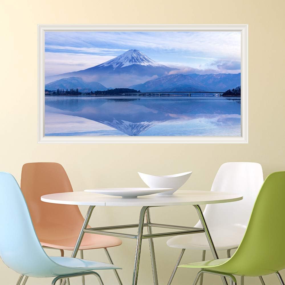 Amazon Mu3アクセント壁紙 富士山 湖 ウォールステッカー 日本製 青 空 旅行 写真 ポスター シール アート ウォールステッカー オンライン通販