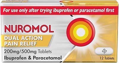 Nuromol Pain Relief Ibuprofen and Paracetamol Tablets 16 Pack UK Brand Nurofen