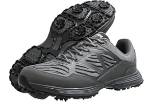 THESTRON Men Golf Shoes Mesh Breathable Breathable Golf Walking Sport Sneakers 7 Spikes Golf Trainers …