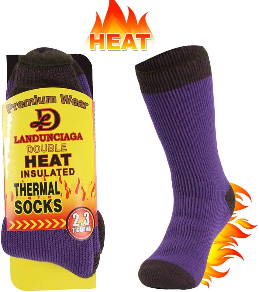 Unisex Winter Thermal Socks Warm Thickened Arctic Insulated Lined Heavy Crew Socks
