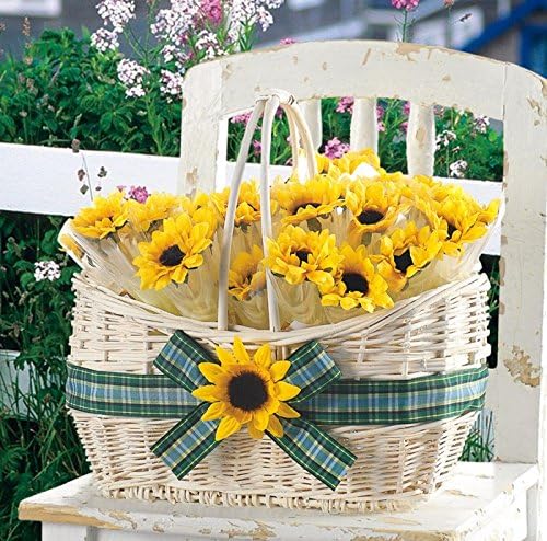 Amazon Co Jp 向日葵畑のバスケットひまわり付き耳かき30本セット 結婚式 プチギフト 夏 ウェルカムフラワー 食品 飲料 お酒