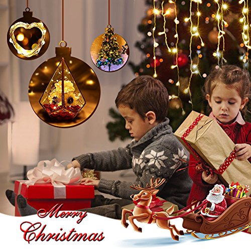 Brizled 12 Pack Fairy Lights, 7.2ft 20 LED Fairy String Lights Battery Valentine's Lights Silver Wire Lights Waterproof Starry Lights for Bedroom, Wedding, Holiday, Xmas Decorations, Warm White - Thumbnail 4
