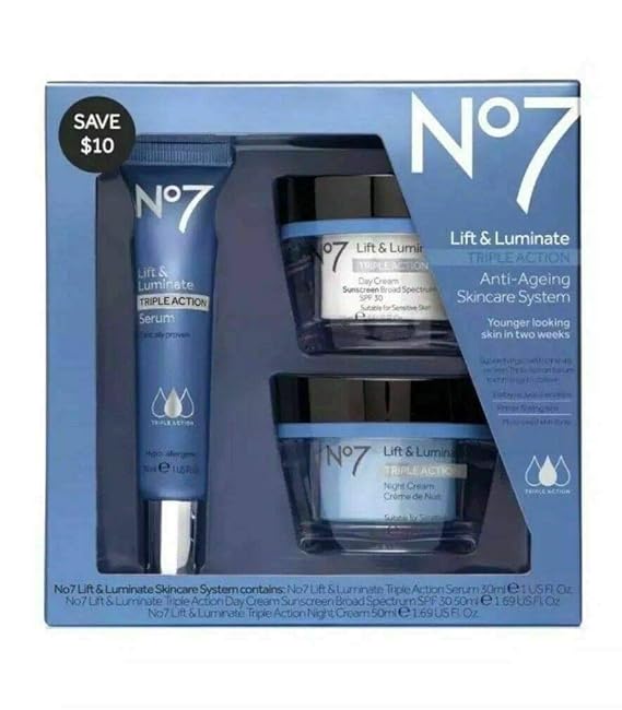 Amazon Com No7 Lift Luminate Triple Action Skincare System Beauty
