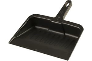 Rubbermaid Commercial Products 12.25, Heavy-Duty Dust Pan, Durable Plastic, Charcoal, Ideal for Industrial/Professional Debris Collection & Home Cleaning