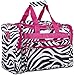 World Traveler Pink Zebra Duffle Bag 16-inch