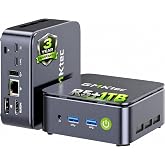 GMKtec G10 Mini PC Ryzen 5 3500U 1TB SSD 16GB DDR4 Triple 4K Display | Desktop Computers for Business Office Home HTPC Proxmox, HDMI 2.1, USB-C 2.5G LAN