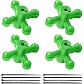 Nbbiww Crossbow String Silencers, Bow String Silencers Compound Replacement | Crossbow Dampeners for Ultra Jax I, Archery String Silencer with 8 Cable Ties for Compound, Recurve (4 Pack, FLO Green)