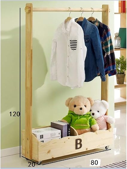 Porte Manteau Porte Manteau Pour Enfants Cintre Amovible En Bois Massif Pour Chambre A Coucher Armoire De Rangement Multifonctionnelle Au Sol Presentoir De Magasin De Vetements Amazon Fr Cuisine Maison