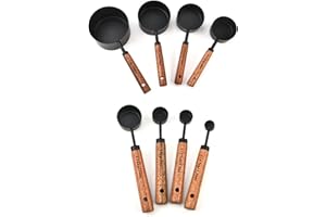 HENYGEN 8Pcs Stainless Steels Coffee Scoops Measuring Spoon Small Cup Tablespoon for Coffee, Milk Powder, Fruit Powder Stainl
