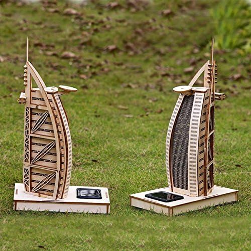 DIY 3D Solar Puzzle Wooden Toys Noctilucous Burj Al Arab Hotel